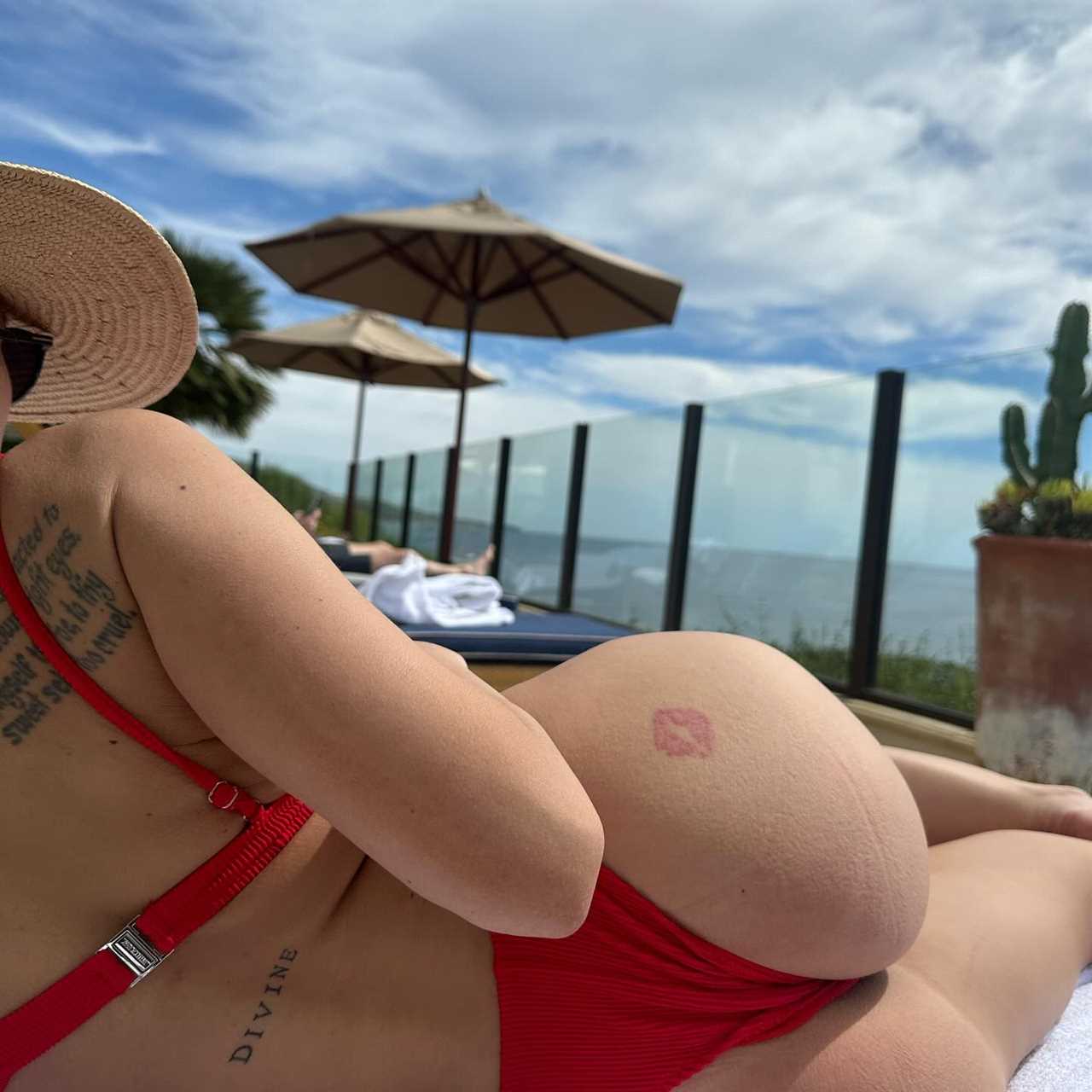 Brittney Palmer, former UFC Octagon Girl, wows fans with red bikini photos of her sunbathing