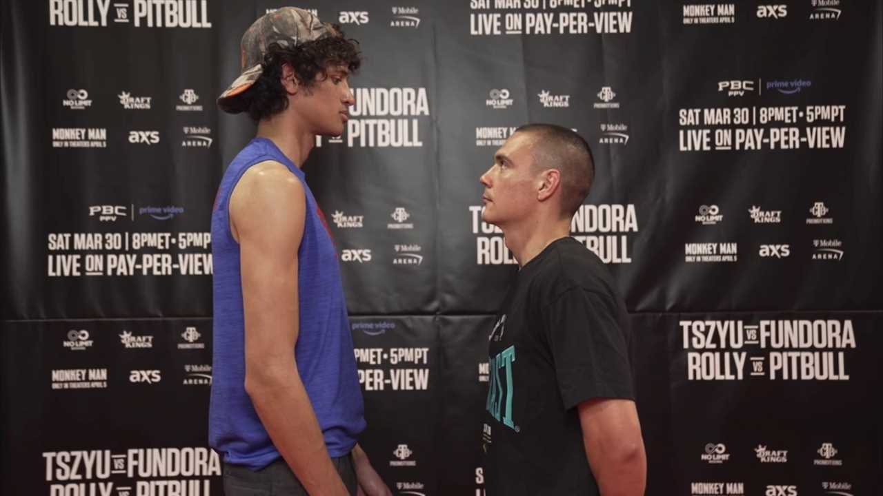Boxing fans stunned by height difference in Tszyu vs Fundora face-off
