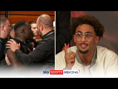 Ben Whittaker is separated from the mystery challenger by security!