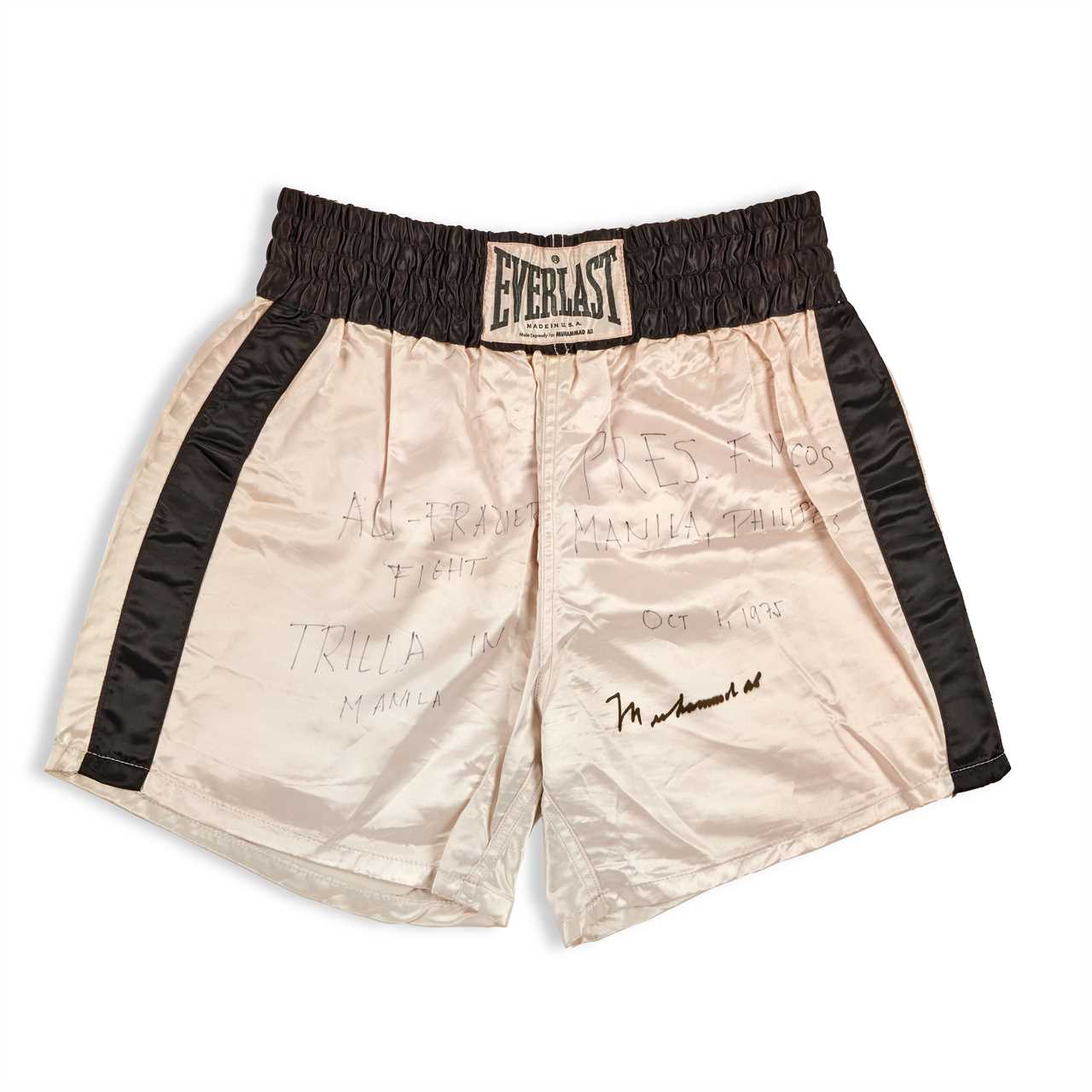 Muhammad Ali's Thrilla in Manila Fight shorts could fetch PS5 million at auction