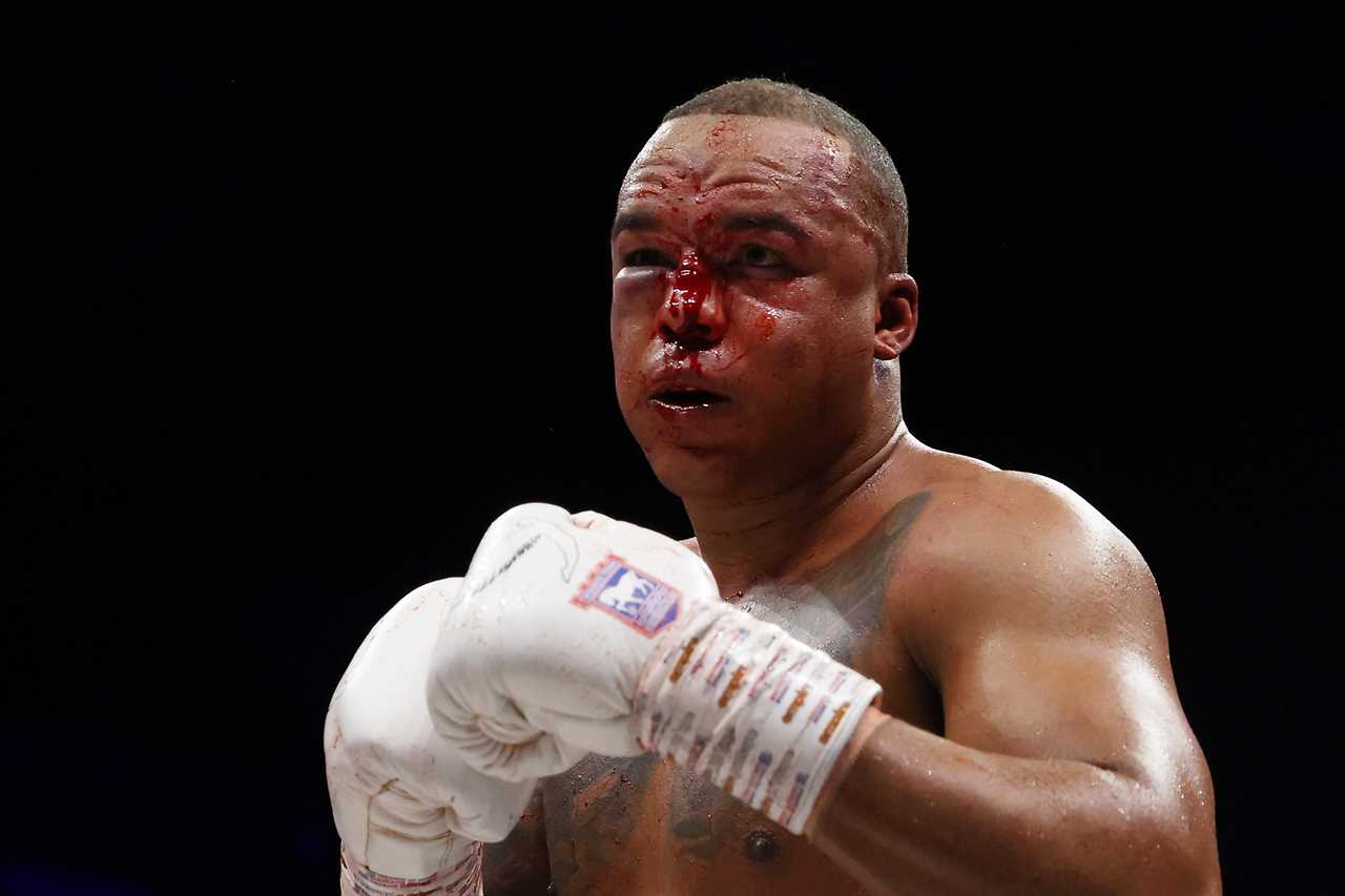 The canvas of the Wardley vs Clarke boxing match is soaked with blood