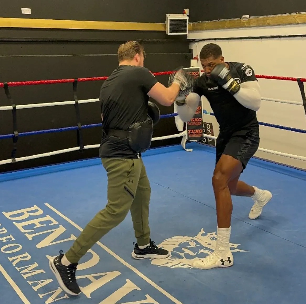 Anthony Joshua in training with Ben Davison and ready to fight into his 40s