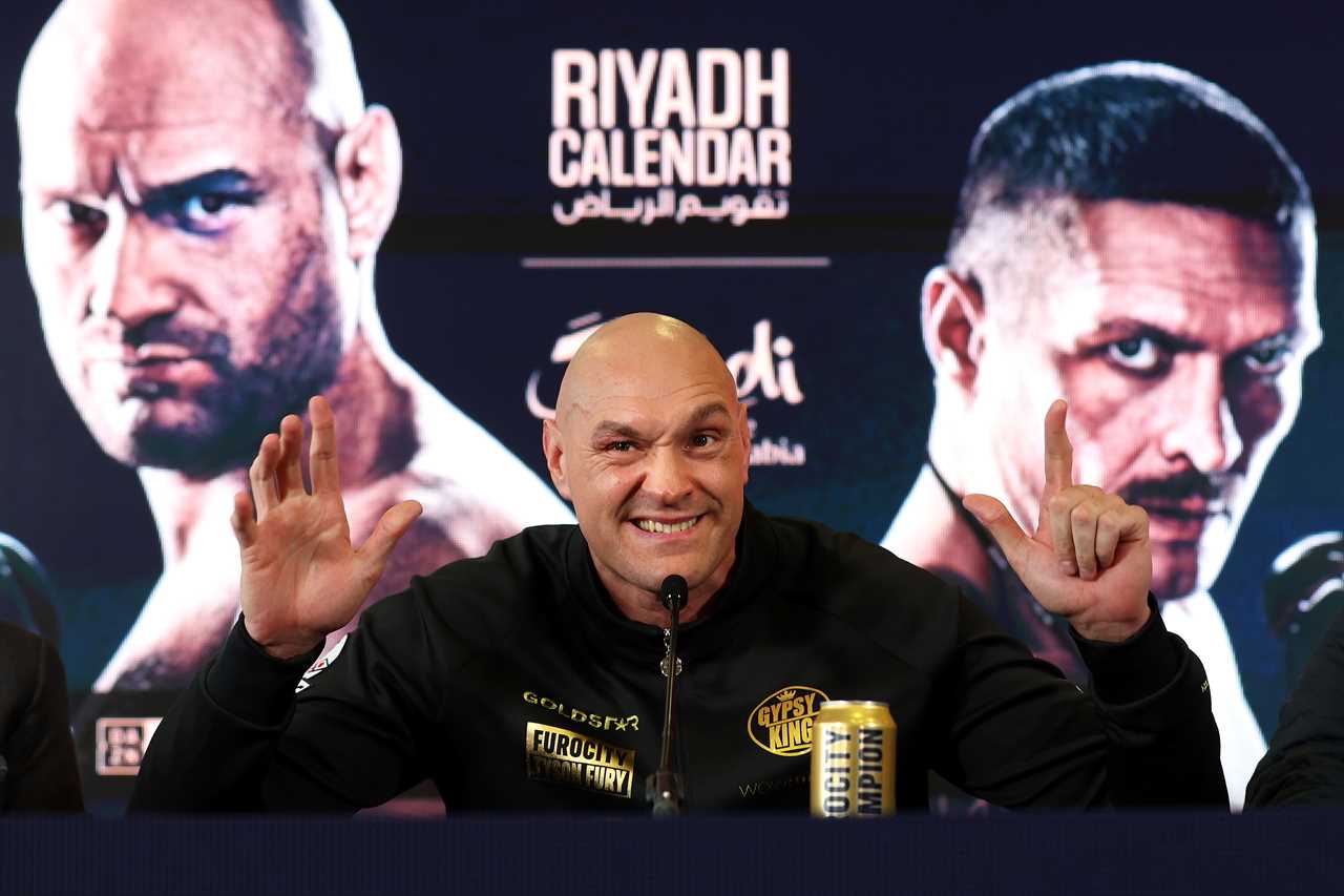 Tyson Fury reveals that he has EIGHT belts at stake in the fight with Oleksandr Usky and claims he could win after 15 pints