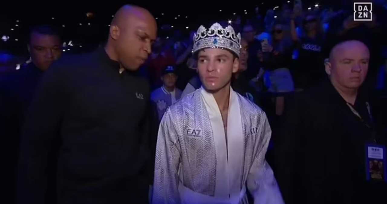 Ryan Garcia's $1m diamond-encrusted ring for the ring walk prior to the fight with Devin Haney stuns