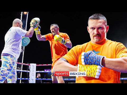 Usyk smashes the pads! 💥  FULL Oleksandr Usyk media workout!