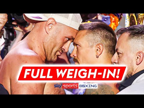 Full Tyson Fury vs Oleksandr Usyk weigh-in and final face-off! 🔴