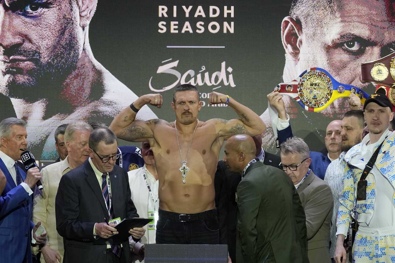 Oleksandr Usyk’s weight incorrectly announced at Tyson Fury weigh-in as fans change predictions