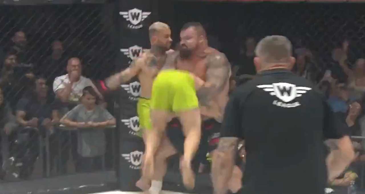 Eddie Hall Dominates in 2vs1 MMA Fight, Fans Question Matchup