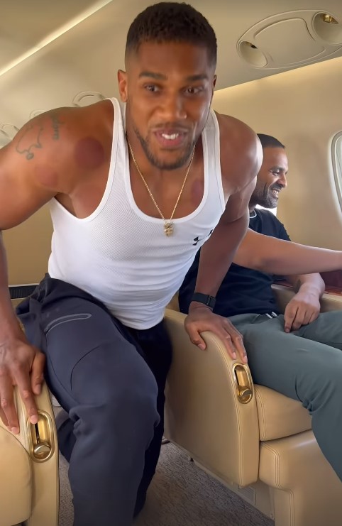 Anthony Joshua Hits the Gym on a Private Jet as Next Fight Looms