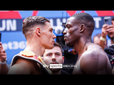 INTENSE final face-off! 😯  Chris Billam-Smith & Richard Riakporhe weigh-in