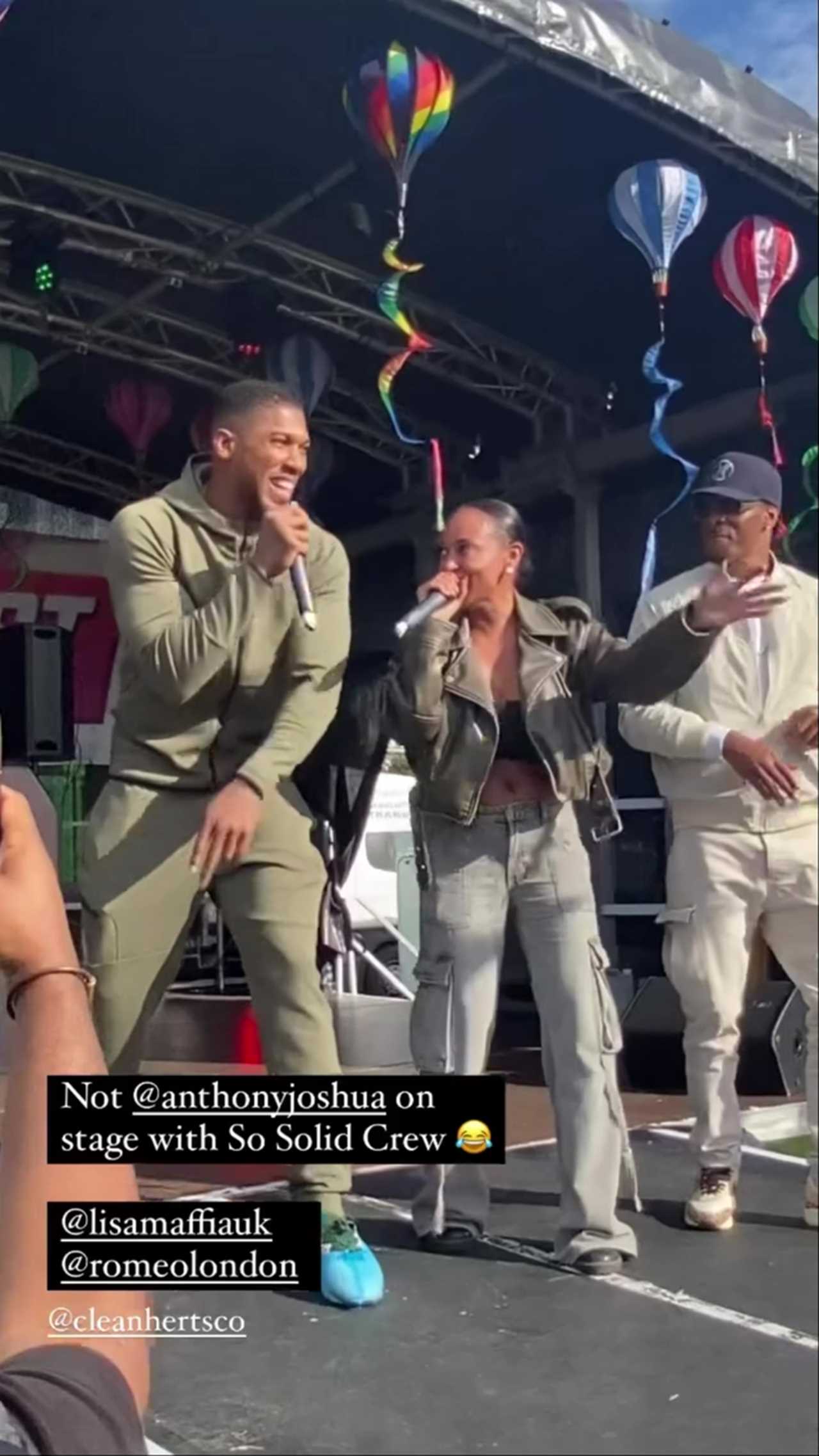 Anthony Joshua Joins So Solid Crew Onstage