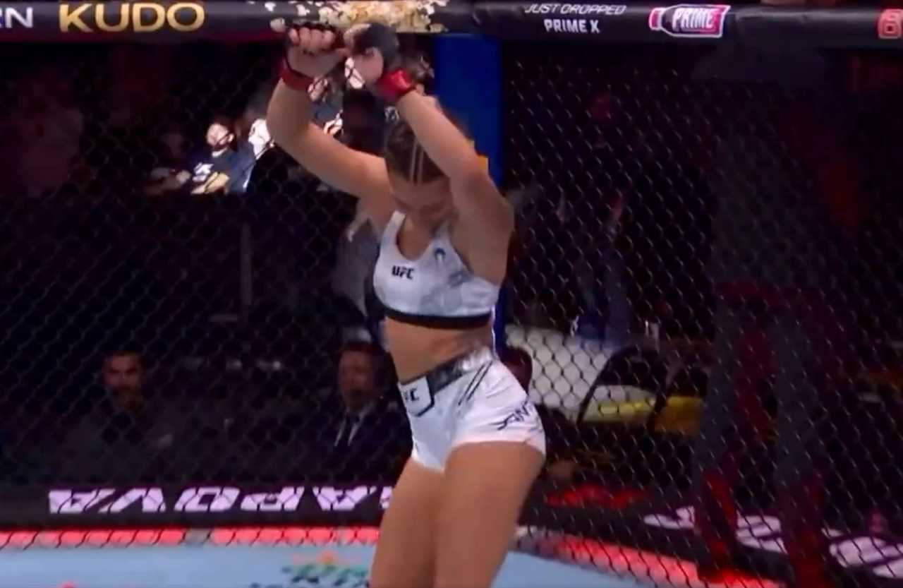Watch Luana Santos’s raunchy victory dance after UFC star’s win over Mariya Agapova at UFC Denver