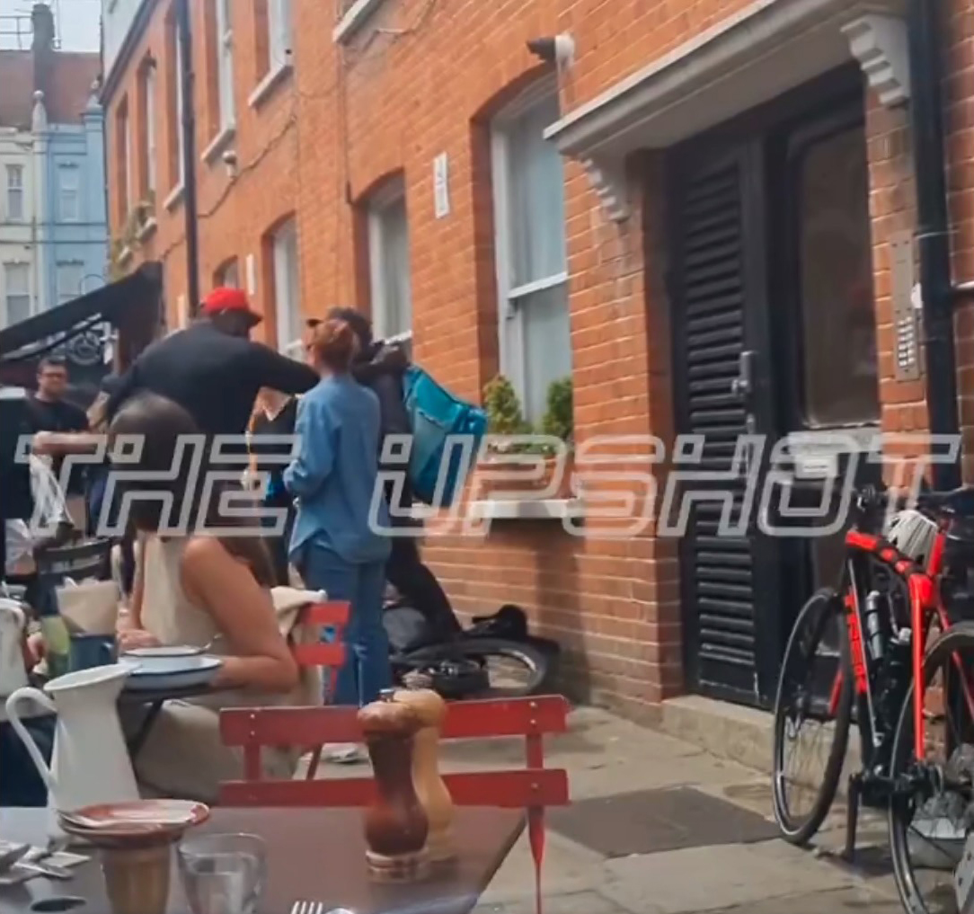 Moment Derek Chisora HEADBUTTS Deliveroo rider as row erupts outside restaurant