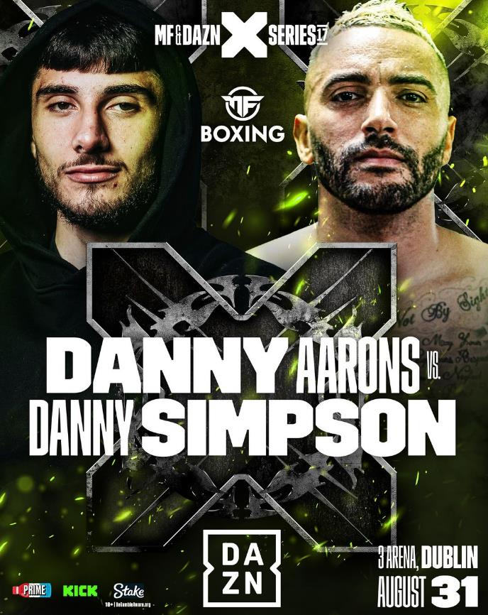 Danny Simpson to Make Boxing Debut Against Social Media Influencer Danny Aarons on Misfits 17 Card