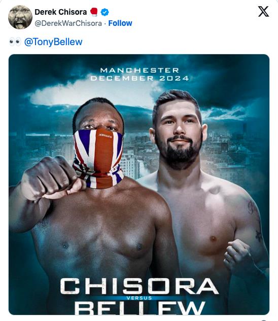 Derek Chisora Challenges Retired Pal Tony Bellew to a Fight in Manchester