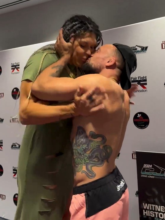 MMA Fighter Kisses Female Rival Ahead of Intergender Fight