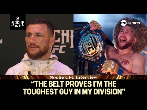 AND THE NEW! 🏆 Merab Dvalishvili reacts to becoming the new UFC Bantamweight Champion! #NocheUFC 🇲🇽
