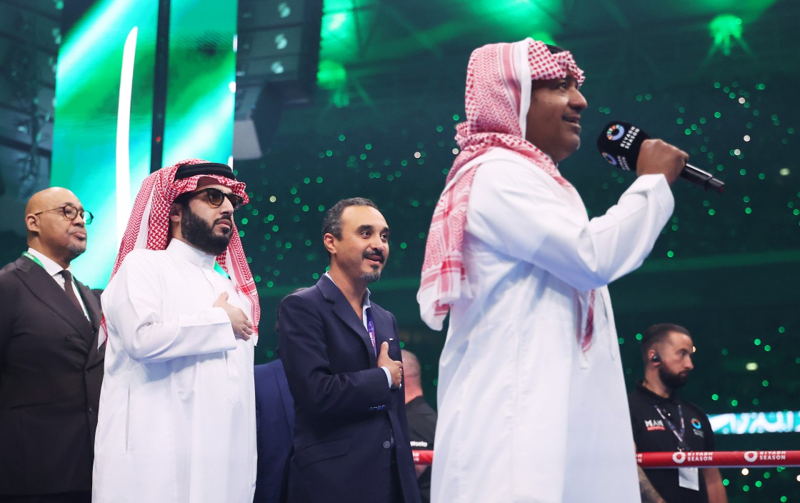 Saudi Arabian national anthem BOOED at Wembley before Anthony Joshua fight