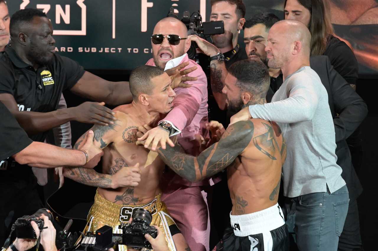 Conor McGregor Breaks Up Brawl at Bare Knuckle Fighting Championship Weigh-In