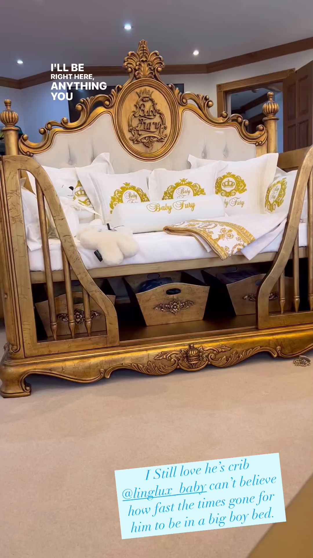 Tyson and Paris Fury Buy Luxury Gold Crib for Youngest Son