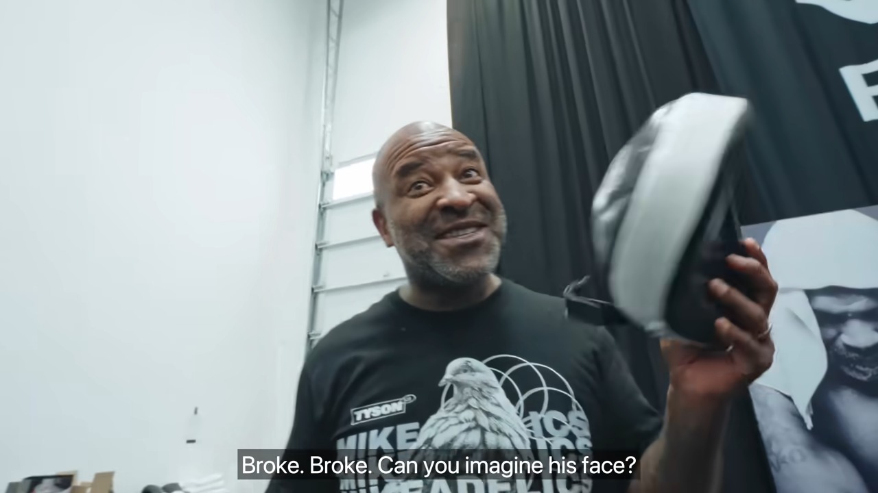 MIKE TYSON Breaks Boxing Pad with One Punch Ahead of Jake Paul Fight