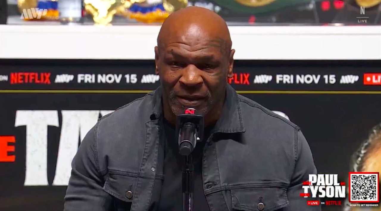 MIKE TYSON SNAPS IN PRESS CONFERENCE AHEAD OF BOUT WITH JAKE PAUL