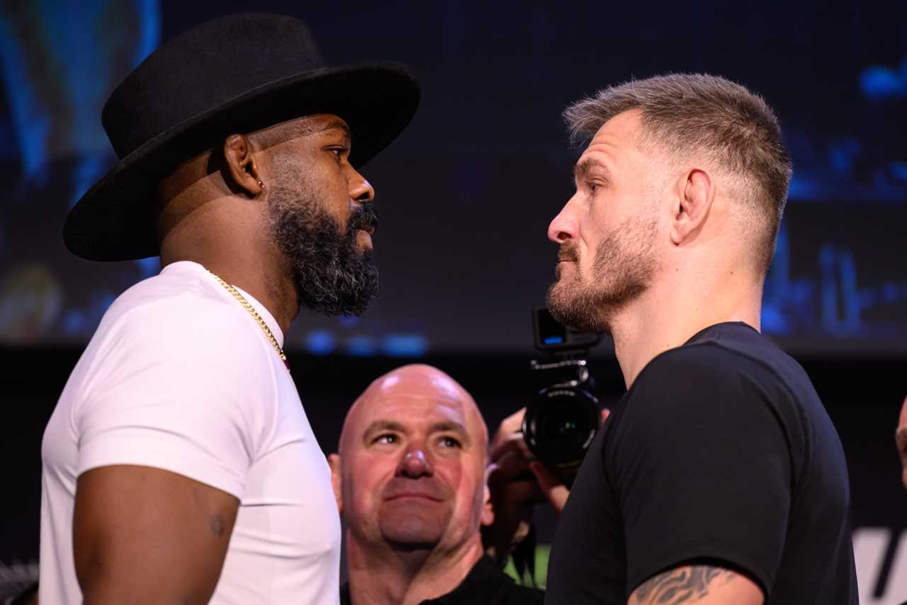 JON JONES AND STIPE MIOCIC FACE OFF AHEAD OF UFC 309 SHOWDOWN