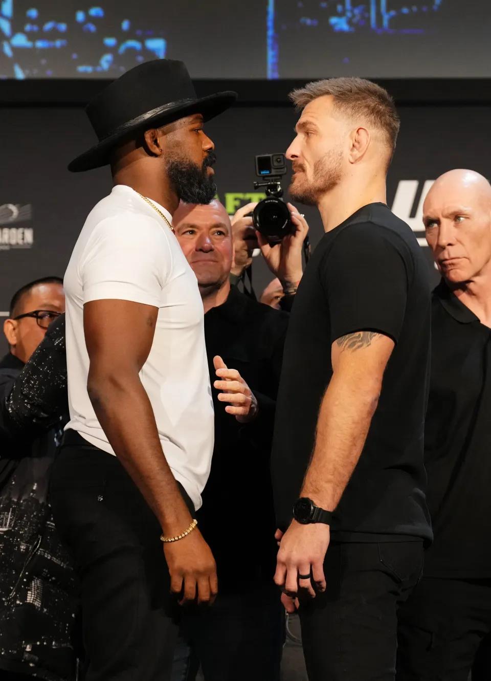 Jon Jones and Stipe Miocic Face Off Ahead of UFC 309 Clash