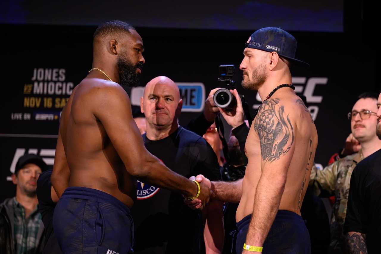 Jon Jones and Stipe Miocic Face Off Ahead of UFC 309 Clash