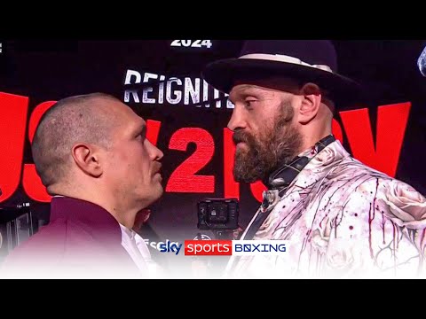 Tyson Fury and Oleksandr Usyk's 11 MINUTE staredown! 😳