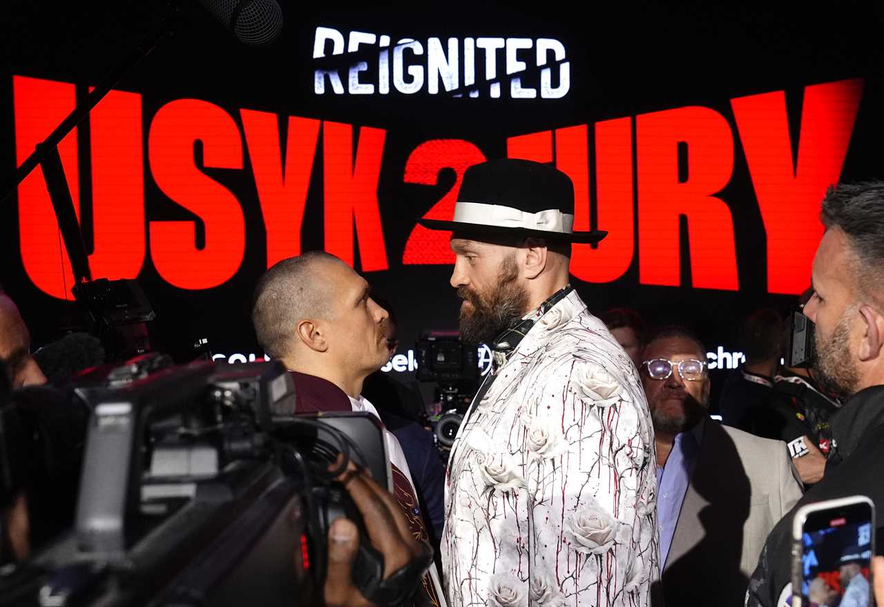 Tyson Fury and Oleksandr Usyk Clash in Intense Stare Down