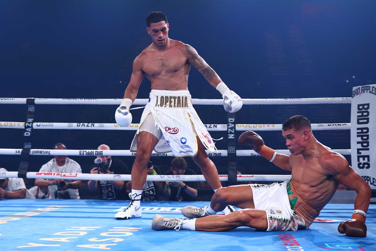 Jai Opetaia scores brutal knockout over David Nyika in IBF cruiserweight title defense