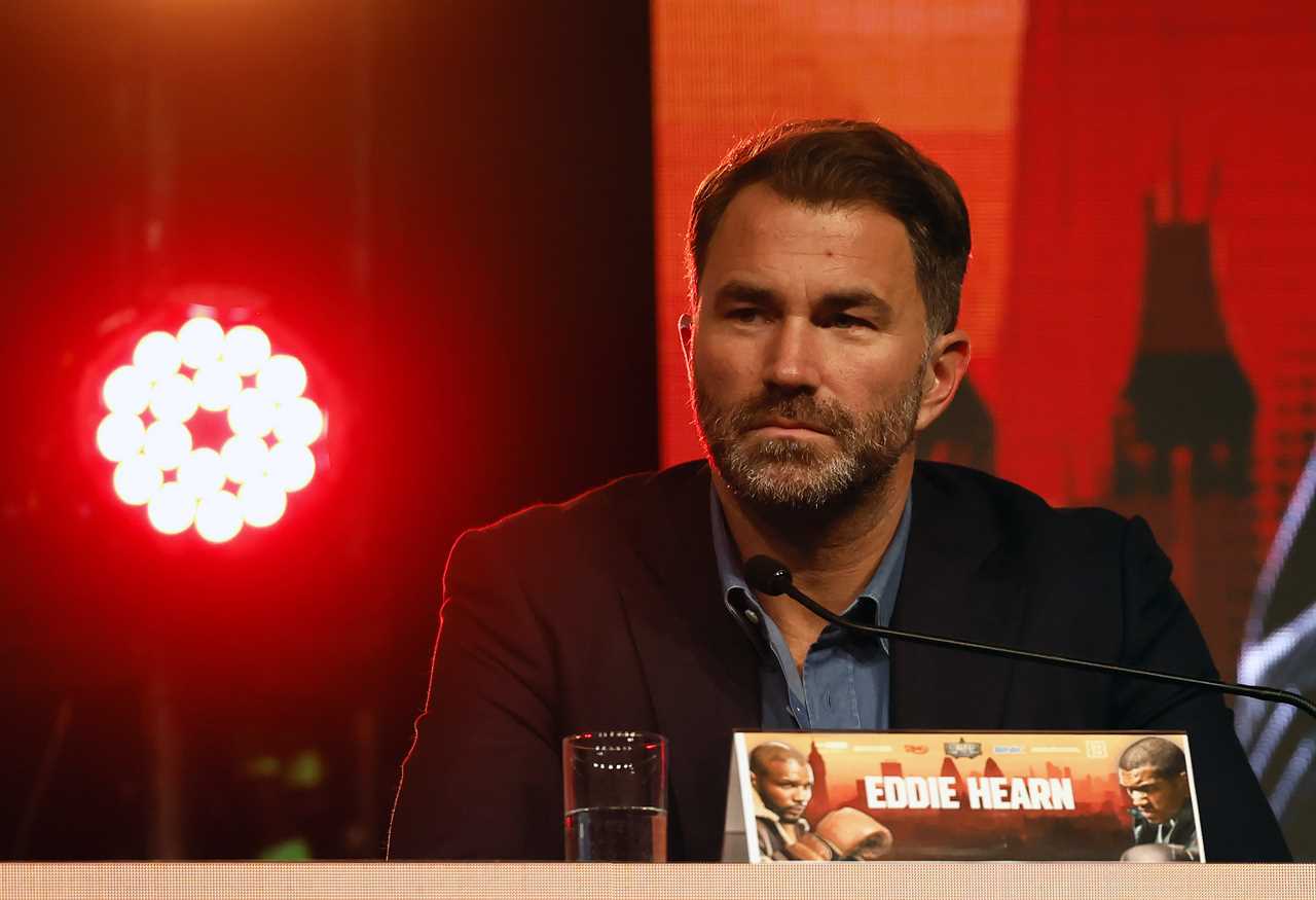 ‘I don’t want to hear you’ – Eddie Hearn in tense exchange with Chris Eubank Jr during Conor Benn press conference
