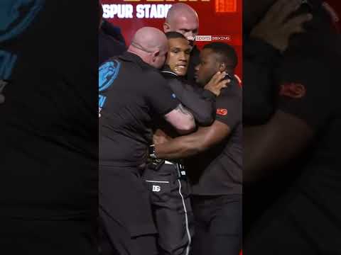 Tempers BOIL OVER as Chris Eubank Jr. slaps Conor Benn with an egg during face-off 😳