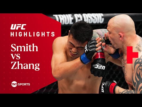 BLOODY RETIREMENT BOUT! 🩸  Anthony Smith vs Zhang Mingyang  UFC Kansas City Fight Highlights