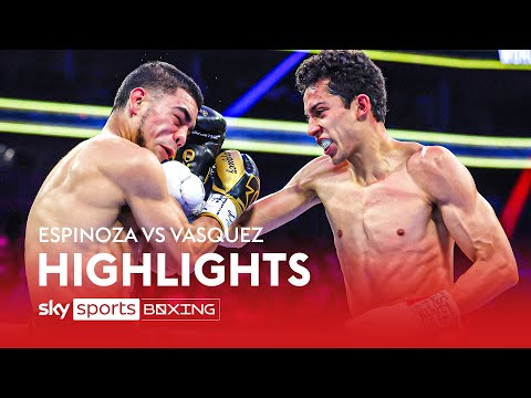HIGHLIGHTS! Rafael Espinoza vs Edward Vasquez  WBO Featherweight World Title