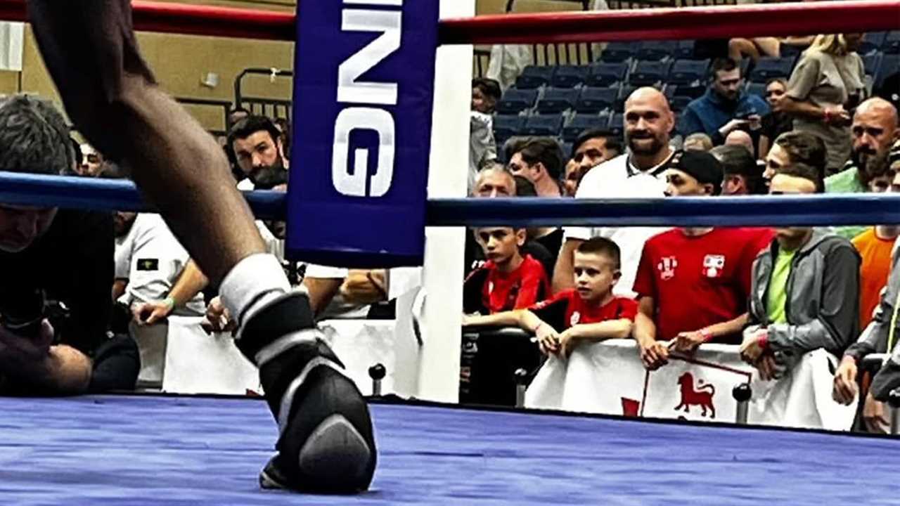 EXCLUSIVE: Tyson Fury Caught 'Eyeing Up' Rising British Boxer at Ringside!
