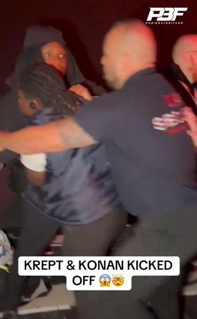 EXCLUSIVE: Krept & Konan Kicked Out of Misfits Boxing Match in Chaotic Brawl!