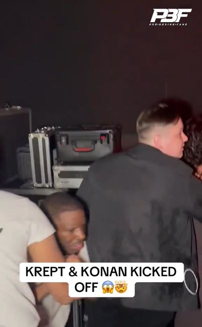 EXCLUSIVE: Krept & Konan Kicked Out of Misfits Boxing Match in Chaotic Brawl!